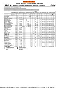 VGN 1240 Baustellenfahrplan