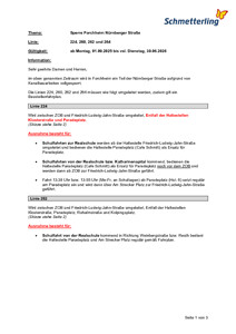 Sperre Forchheim Nürnberger Straße