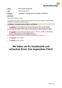 Sperre Forther Hauptstraße