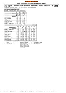 VGN 1245 Baustellenfahrplan
