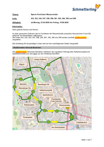 Sperre Forchheim Wiesentstraße stadtauswärts