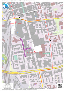 Umleitung VGN 254 Richtung Kleinseebach