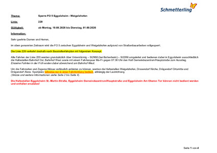Sperre Eggolsheim - Weigelshofen