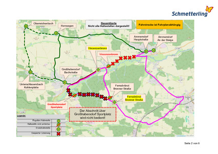 Umleitung im Bereich Vincenzenbronn