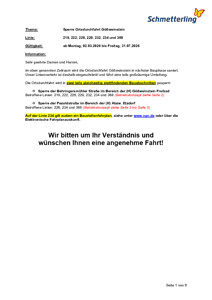 Sperre Ortsdurchfahrt Gößweinstein