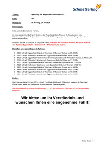 Sperrung Regnitzbrücke Neuses