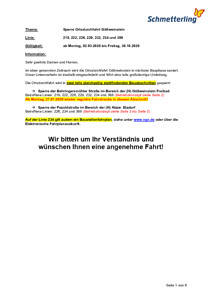 Sperre Ortsdurchfahrt Gößweinstein