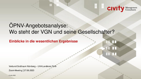 ÖPNV Angebotsanalyse: Wo steht der VGN und seine Gesellschafter?