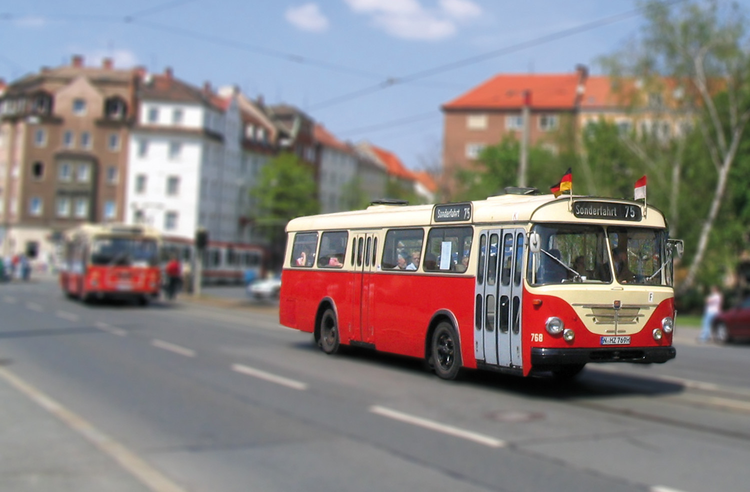 Oldtimer der VAG &ndash; Büssing Präfekt. Einer der letzten Busse vor der Standardisierung der Omnibusfahrzeugtypen. Baujahr 1969. 30 Sitzplätze  (VAG &copy;&nbsp;VAG)