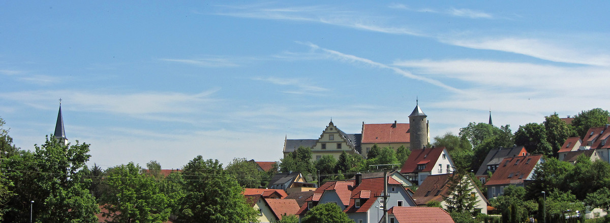 Blick zurück nach Aub &ndash;  (Rück &copy;&nbsp;Rück)