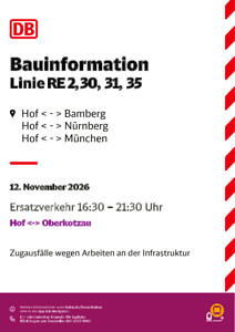 RE 2, RE 30, RE 31, RE 35: Zugausfälle & SEV