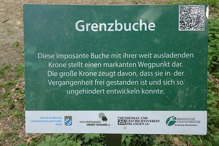 Hinweisschild zur Grenzbuche &ndash; (05.05.2018, VGN S.Dassler &copy;&nbsp;VGN GmbH)