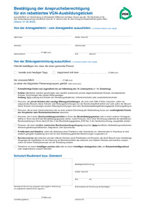 Nachweisformular VGN-Ausbildungsticket
