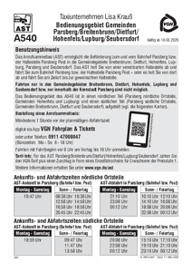 A540 Parsberg / Lupburg / Hohenfels / Dietfurt / Breitenbrunn