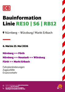 S6, RE 10, RB 12: Abweichende Fahrzeiten, Zugausfälle & SEV