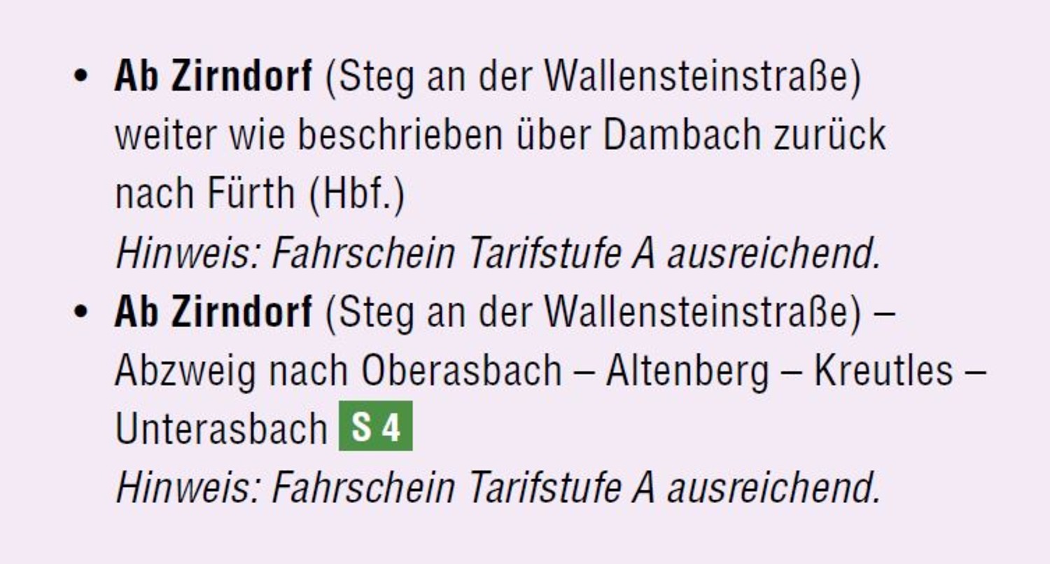 Wegverlauf Tour 6.2 &ndash;  (22.02.2018, VGN &copy;&nbsp;VGN GmbH)