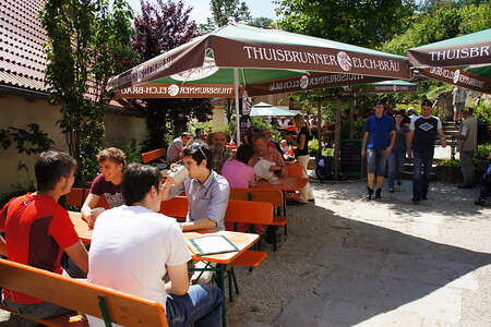 Fünf-Seidla-Steig: Elch Bräu &ndash; Im Biergarten des Gasthof Seitz (VGN &copy;&nbsp;VGN GmbH)