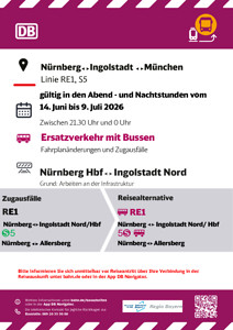 S5, RE 1: Spätere Abfahrtszeiten, Zugausfälle & SEV