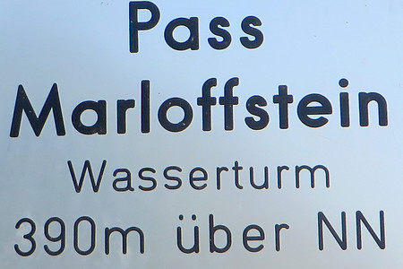 Schild Pass Marloffstein &ndash; (01.10.2015, VGN &copy;&nbsp;VGN GmbH)
