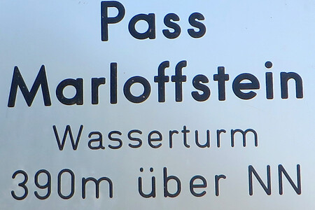 Schild Pass Marloffstein &ndash; (01.10.2015, VGN &copy;&nbsp;VGN GmbH)