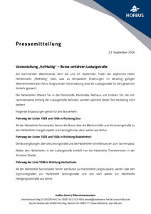 Pressemitteilung Hof: Herbstmarkt "HofHaltig"