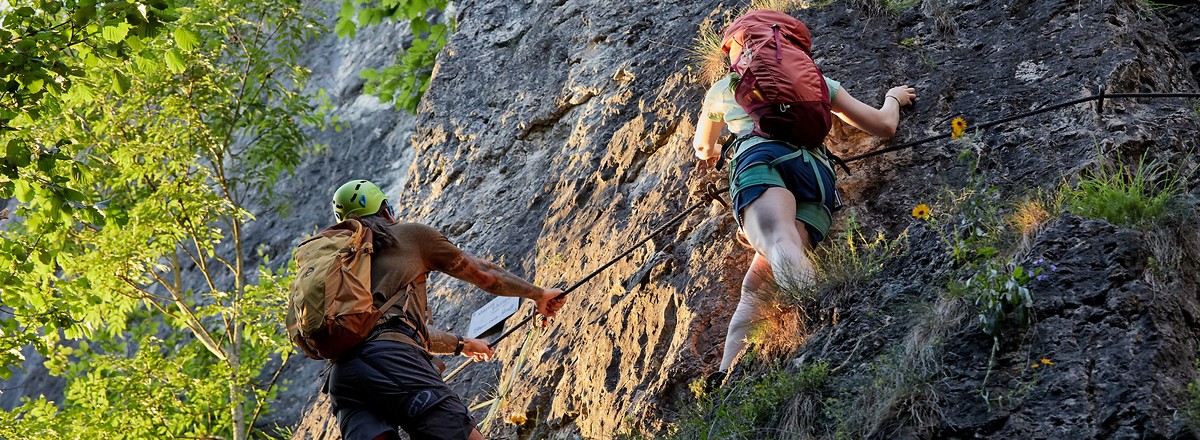 Erster Kinderklettersteig Deutschlands &ndash;  (&copy;&nbsp;VGN/A. Gaspar-Klein)