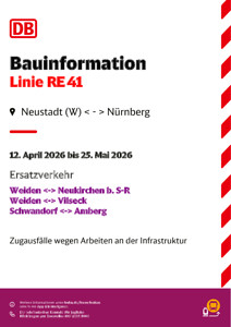 RE 41: Zugausfälle, SEV & Abweichende Fahrzeiten