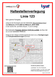 Linie 123: Aushang Kirchweih