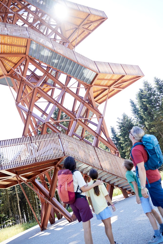 Hoch hinaus: Der Aussichtsturm am Pressecker Knock ist über 45 Meter hoch. &ndash;  (&copy;&nbsp;VGN/A. Gaspar-Klein)