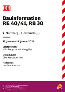 RB 30, RE 40, RE 41: Ersatzhalte, Zugausfälle & SEV