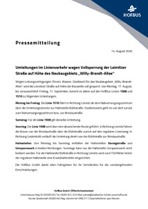 Pressemitteilung Hof: Vollsperrung der Leimitzer Straße
