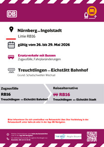 RB 16: Zugausfälle & SEV