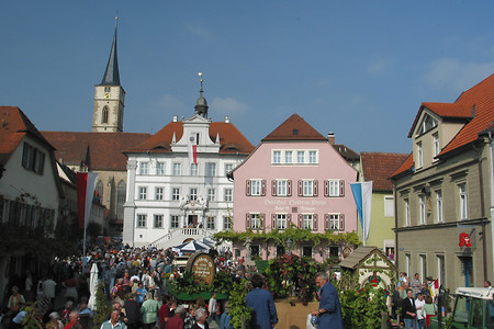 Rathaus mit Marktplatz &ndash; (Richard Schober &copy;&nbsp;Tourist Information Iphofen)