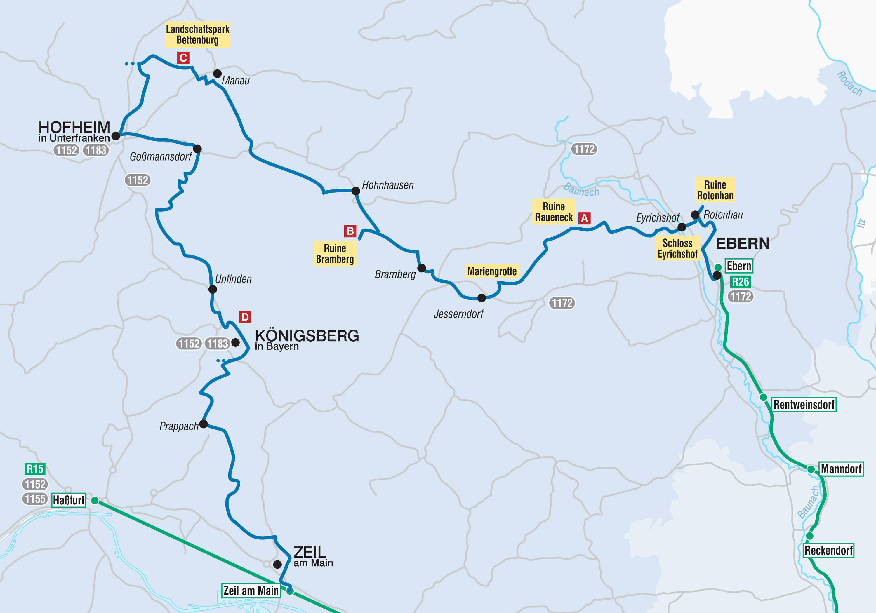 3 Tage Haßberge: Burgruinen, Wald und Weite | VGN