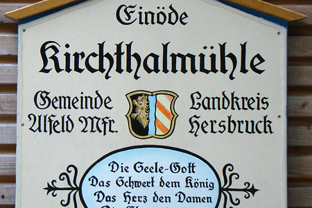 Schild Kirchthalmühle &ndash; (VGN &copy;&nbsp;VGN GmbH)