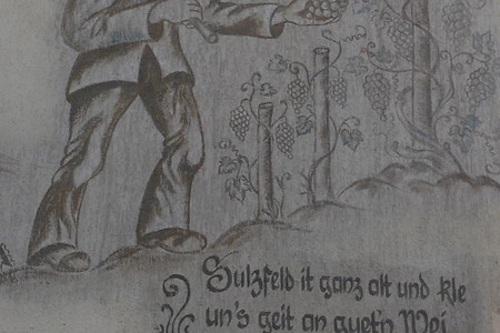 Sulzfeld Spruch an Wand &ndash; (04.02.2019, G. Härer &copy;&nbsp;G. Härer)