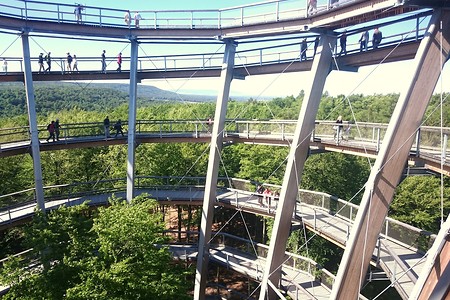 Ganz oben auf dem Baumwipfelplfad &ndash; (05.06.2018, S. Dassler &copy;&nbsp;VGN GmbH)