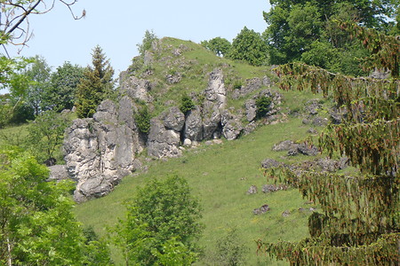 Im Todsfeldtal (Alternativer Startpunkt Egloffstein) &ndash; Bei Start in Egloffstein läuft man fast immer an Felsen und am Wasser entlang (VGN &copy;&nbsp;VGN GmbH)