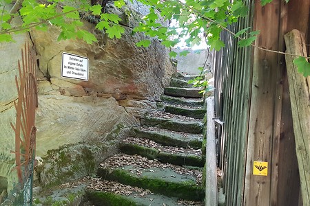 Hinauf zum Turm in Mistelbach &ndash; (16.07.2019, S. Dassler &copy;&nbsp;VGN GmbH)