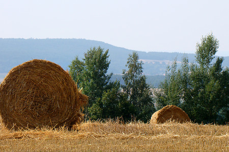 Strohballen entlang des Weges &ndash; (27.07.2008, VGN &copy;&nbsp;VGN GmbH)