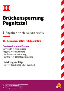 Sperrung Pegnitztal - Ersatzfahrplan