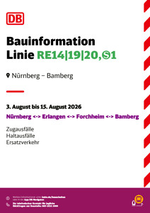 S1, RE 14, RE 19, RE 20, RE 28, RE 29, RE 54 und RE 55: Zugausfälle, Haltausfälle und Einsätze des Schienenersatzverkehrs