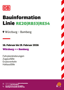 RE 20, RB 53, RE 54, RE 55: Abweichende Fahrzeiten, Zugausfälle & SEV