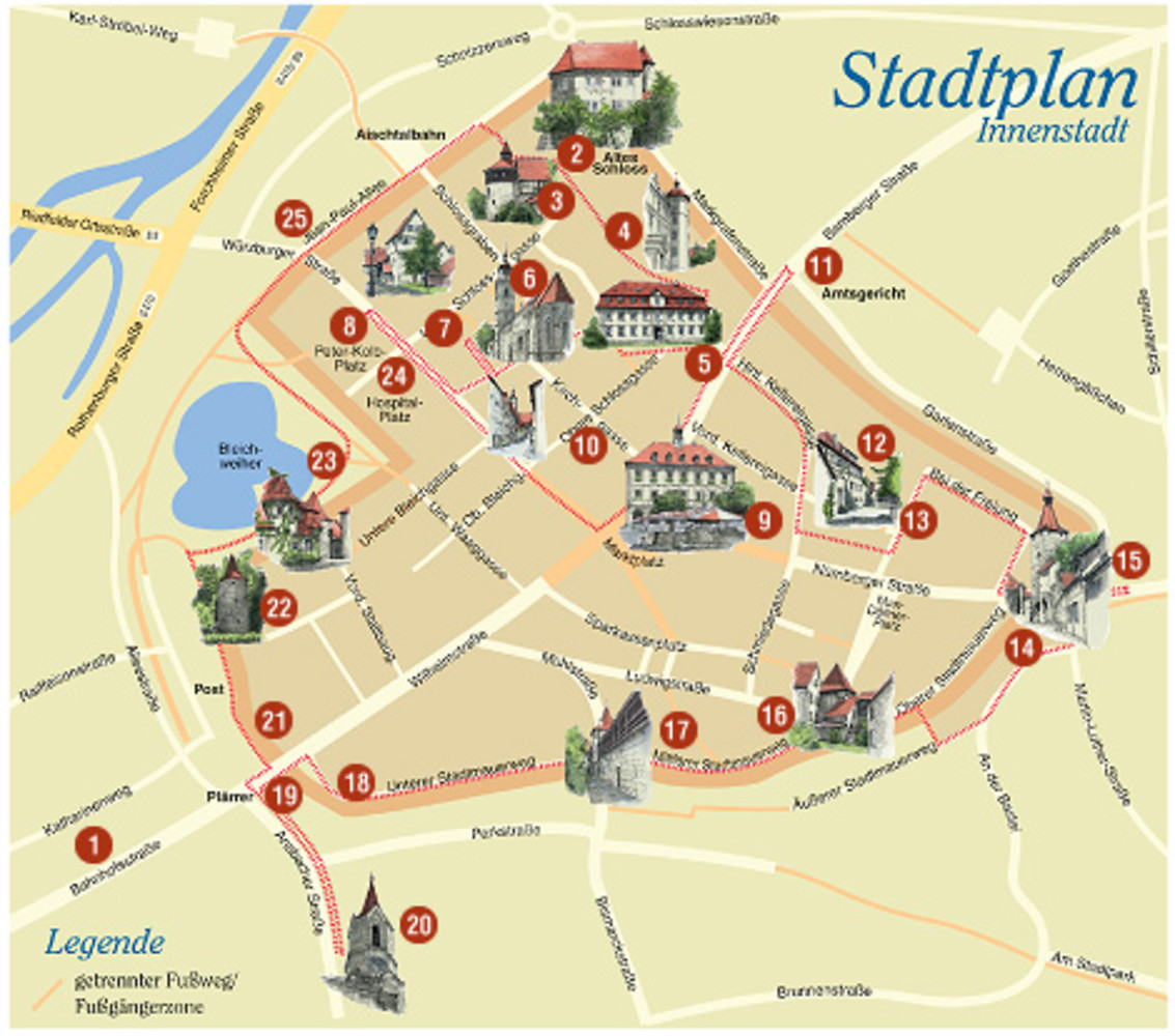 Karte Keustadt Aisch