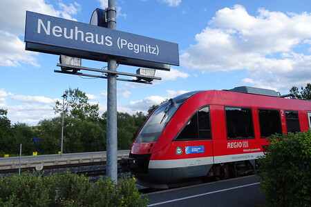 Bahnhof Neuhaus a. d. Pegnitz &ndash; (10.08.2018, VGN S.Daßler &copy;&nbsp;VGN GmbH)