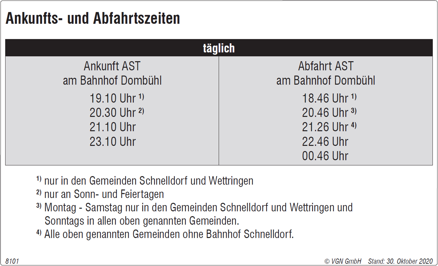 AST Dombühl Fahrplan &ndash;  (30.10.2020, &copy;&nbsp;VGN GmbH)