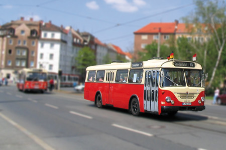 Oldtimer der VAG &ndash; Büssing Präfekt. Einer der letzten Busse vor der Standardisierung der Omnibusfahrzeugtypen. Baujahr 1969. 30 Sitzplätze (VAG &copy;&nbsp;VAG)