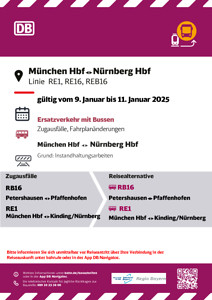 RE 1: Abweichende Fahrzeiten, Zugausfälle & SEV