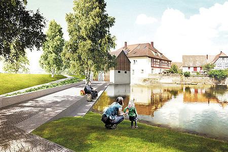 Perspektive Muehlweiher &ndash; (29.04.2019, Planorama &copy;&nbsp;Planorama)