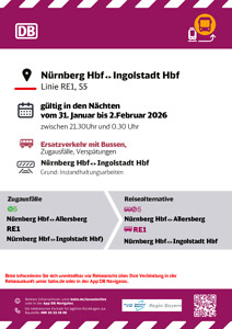 S5, RE 1: Zugausfälle & SEV